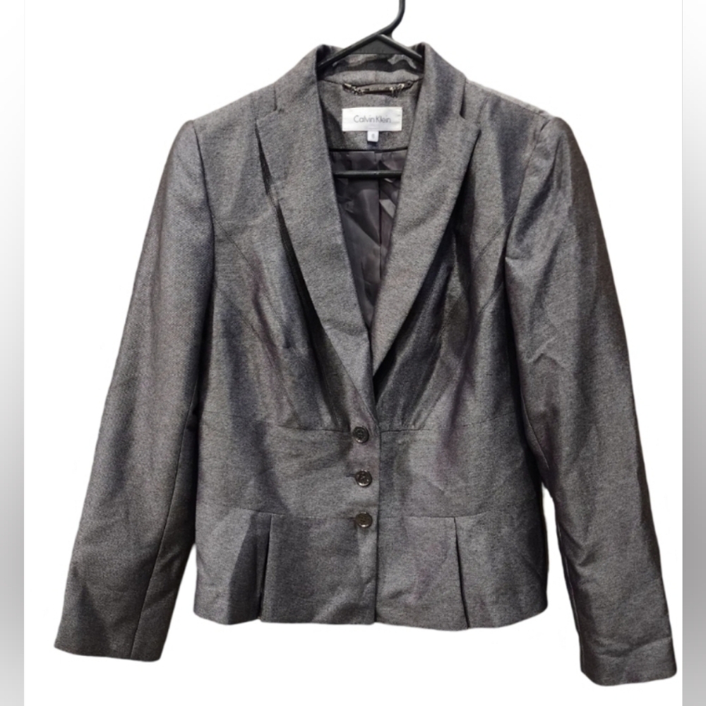 Calvin Klein grey fitted Blazer, size 8